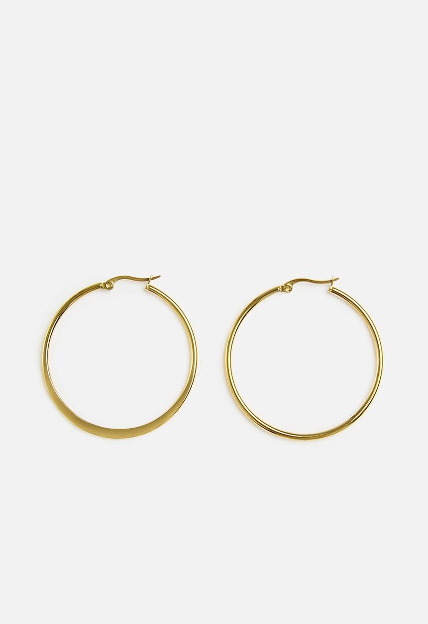 Zoe on Trend - Large trend hoop earrings - gold