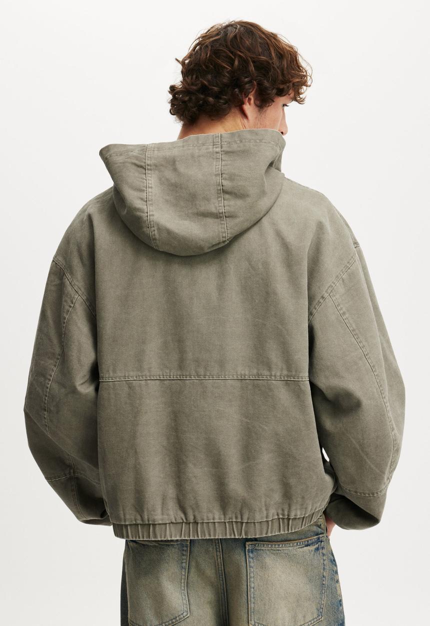 Cotton On - Coach Bomber Jacket - Washed khaki