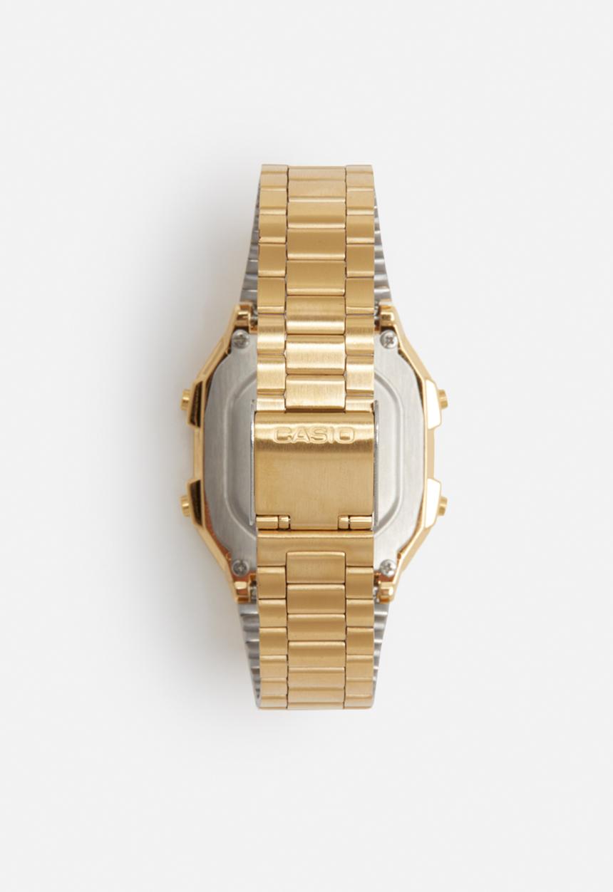 Casio - Wide LCD backlight watch - gold