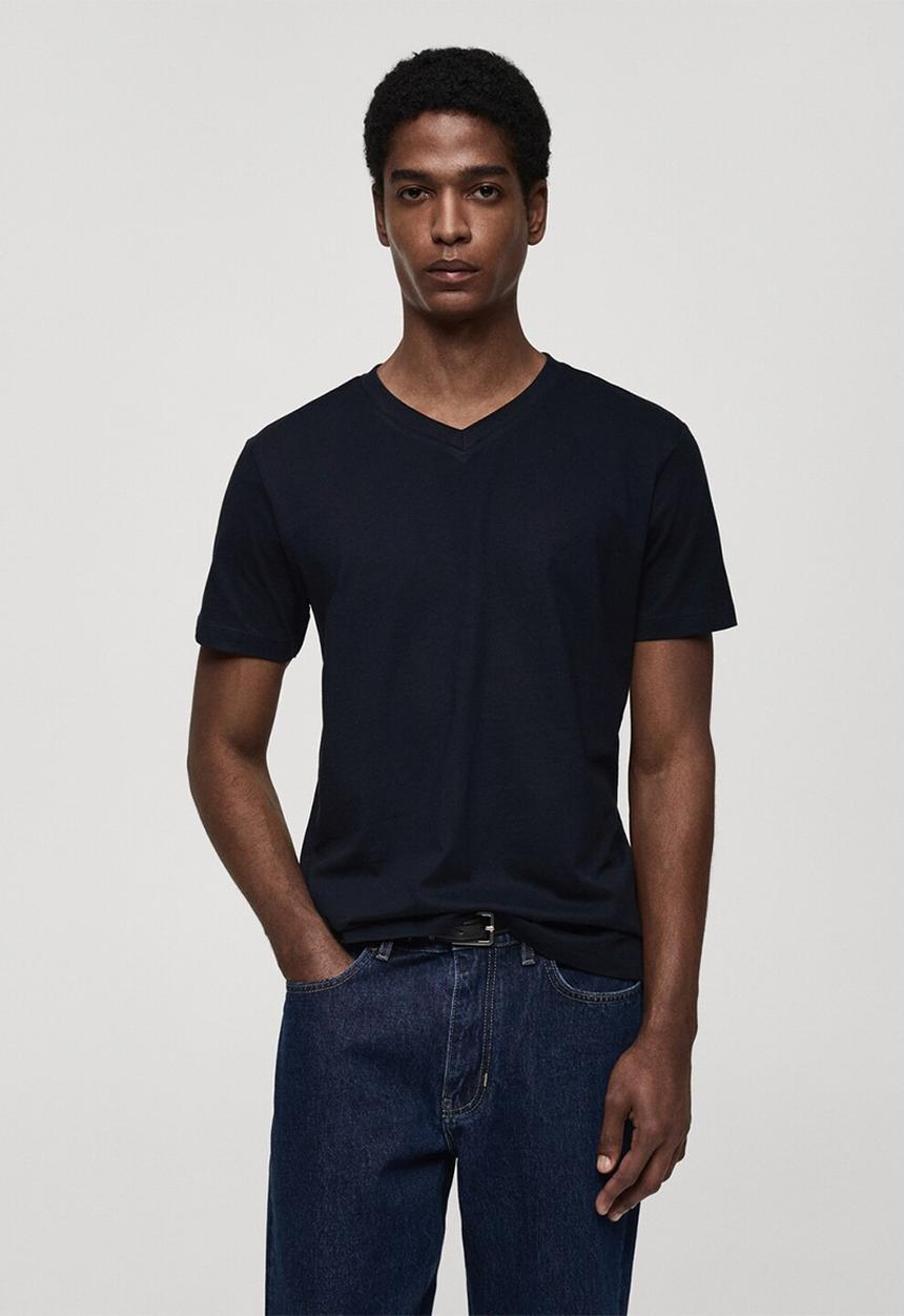 MANGO - T-Shirt CHELSEA - Navy