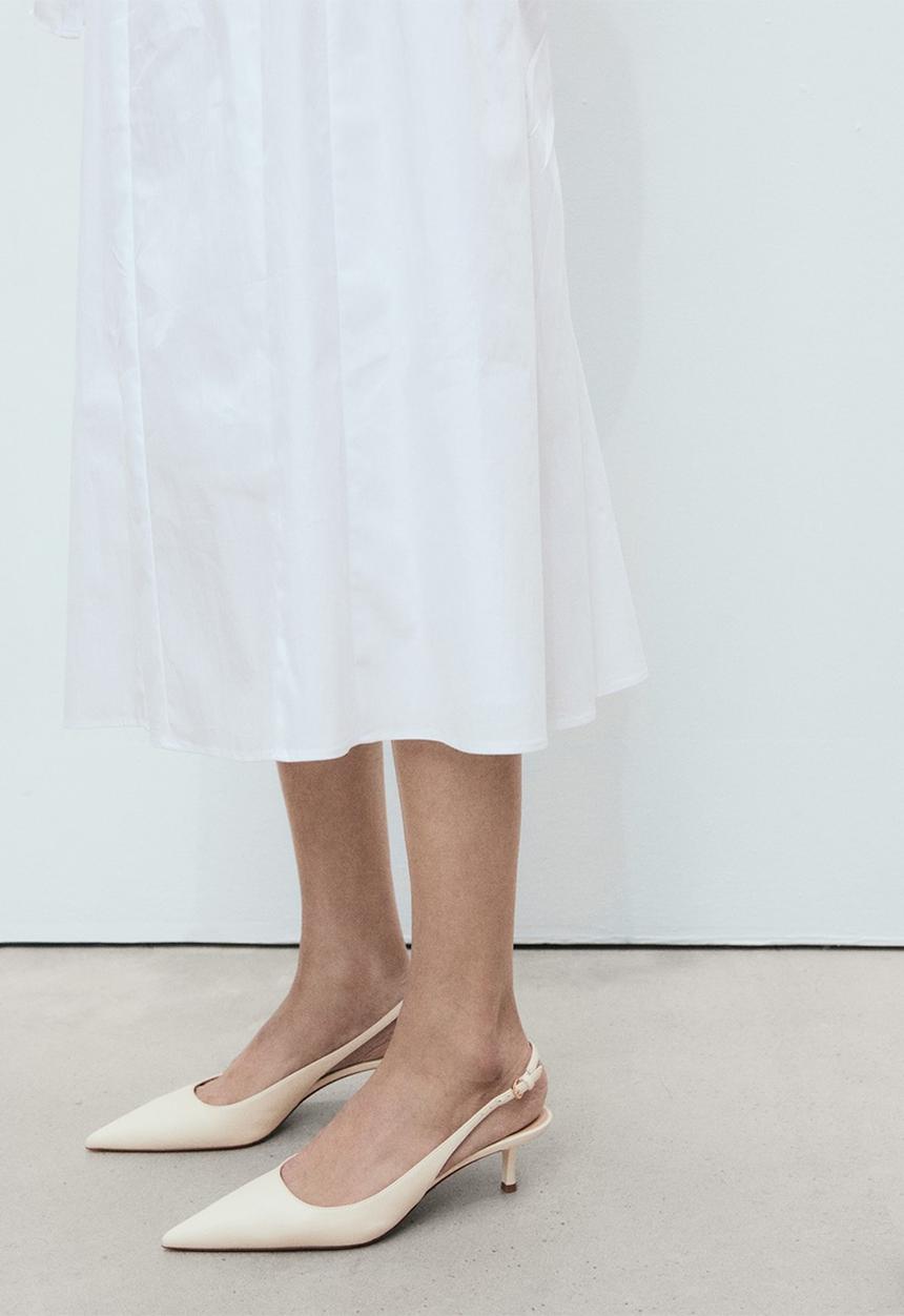 MANGO - Moon heel - light beige
