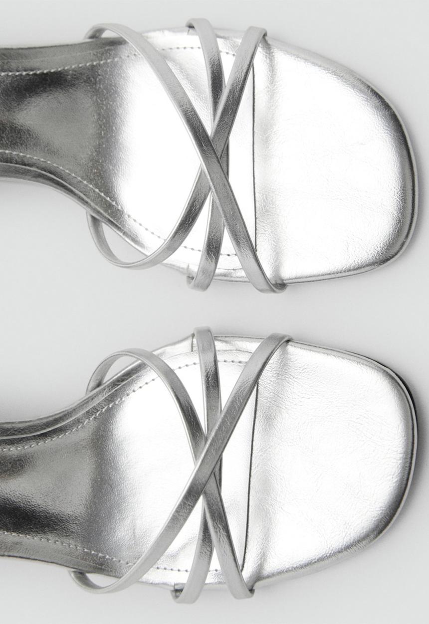 MANGO - Beto heel - silver