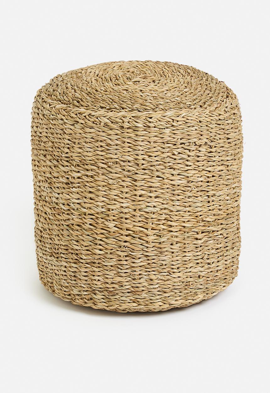 H&S - Pouf round natural 40x40x38cm - natural