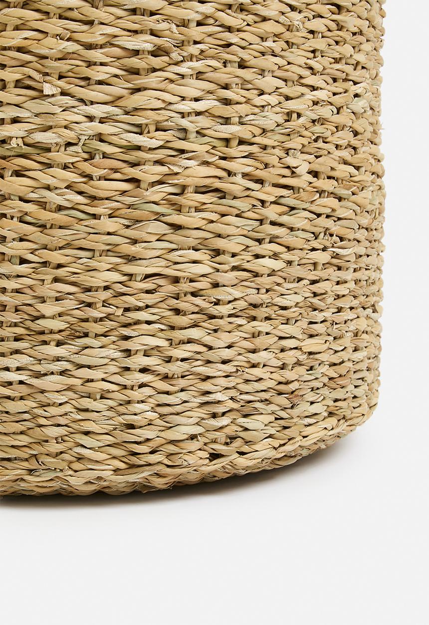 H&S - Pouf round natural 40x40x38cm - natural
