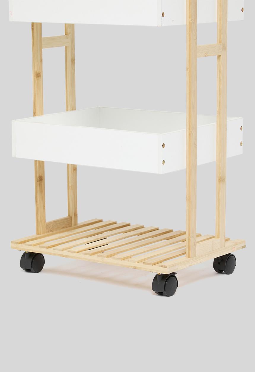 Bathroom Solutions - Storage rack trolley - natural