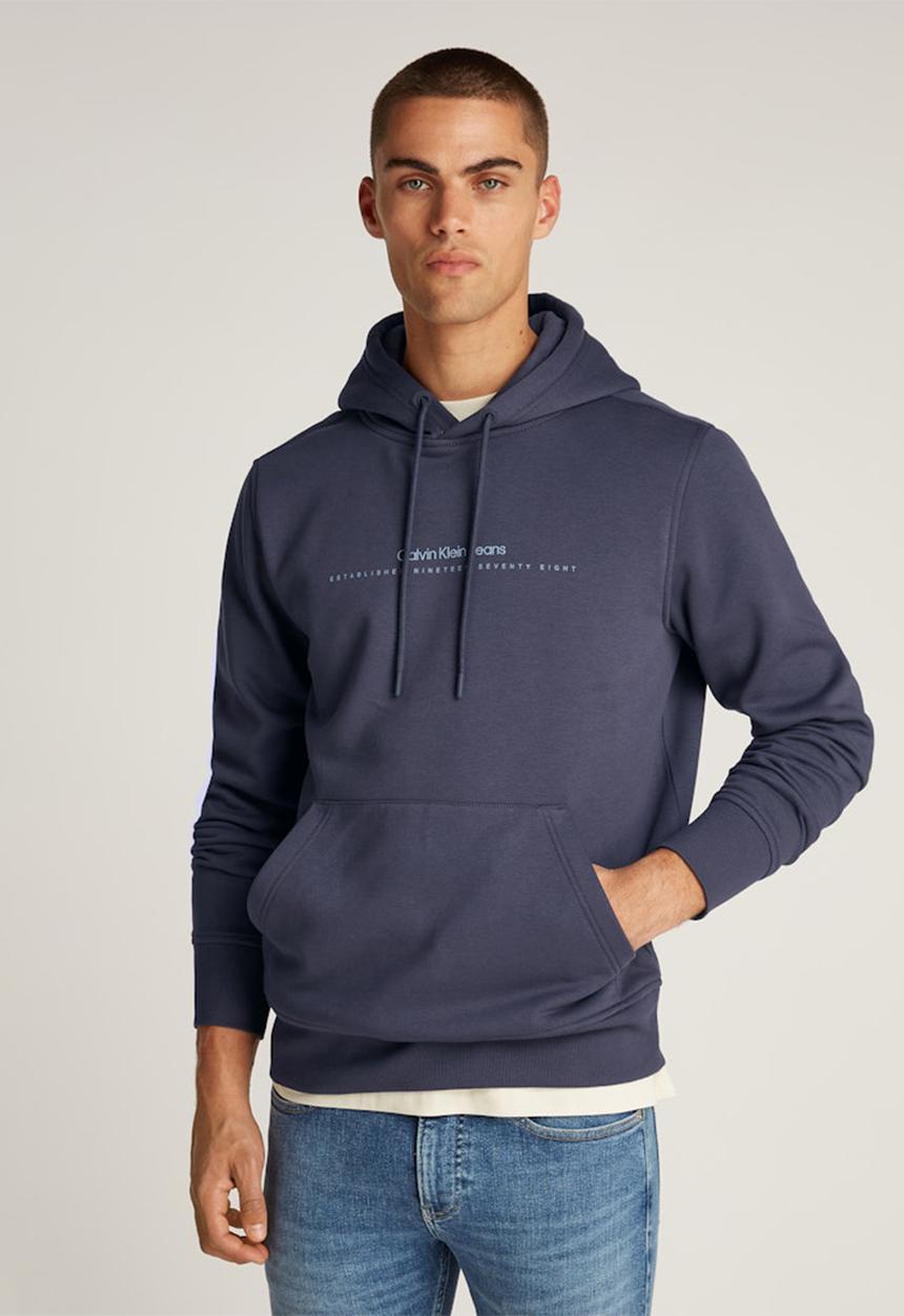 Calvin Klein - MINIMAL LOGO HOODIE - EBONY