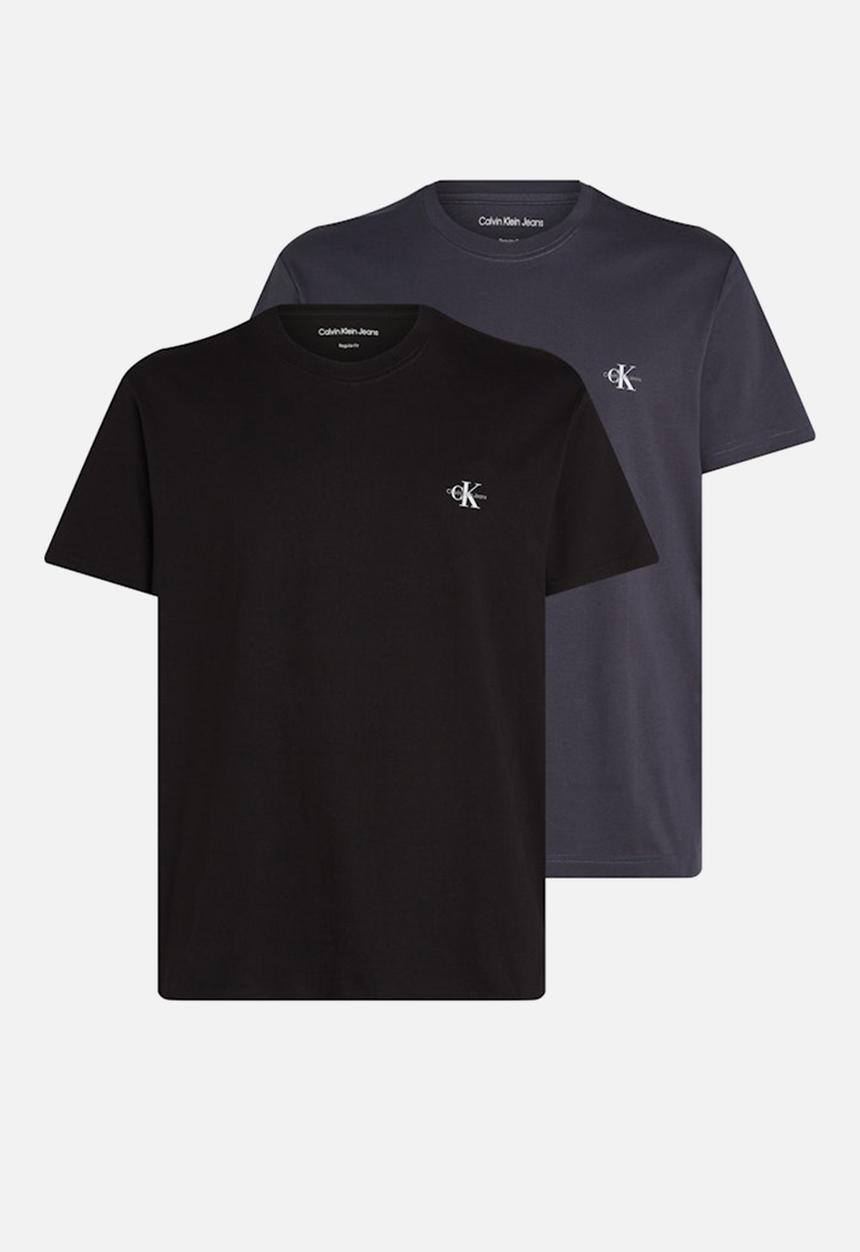 Calvin Klein - 2 PACK MONOLOGO T-SHIRT - Ck Black/India Ink
