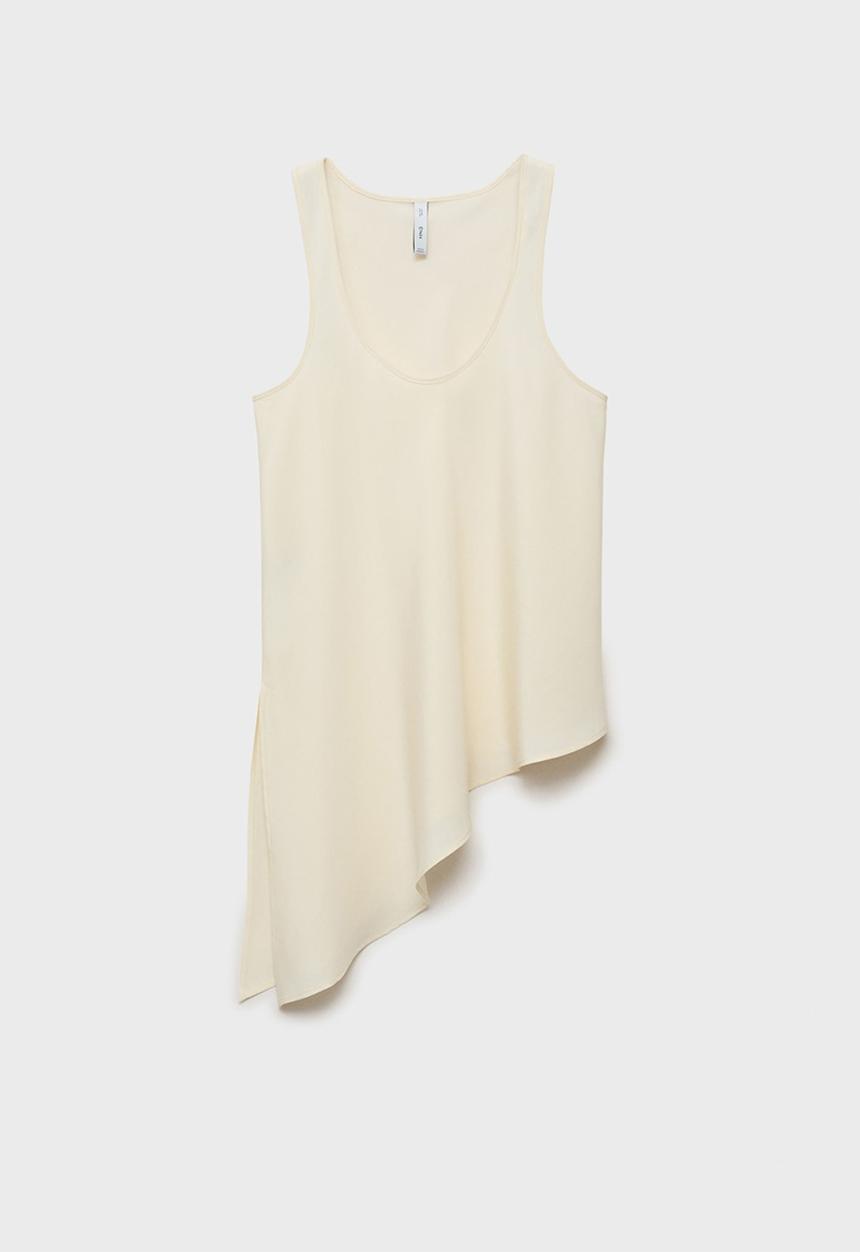 MANGO - Top Swade - Light Beige
