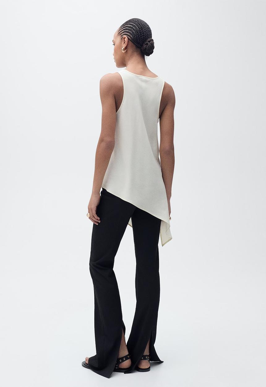 MANGO - Top Swade - Light Beige