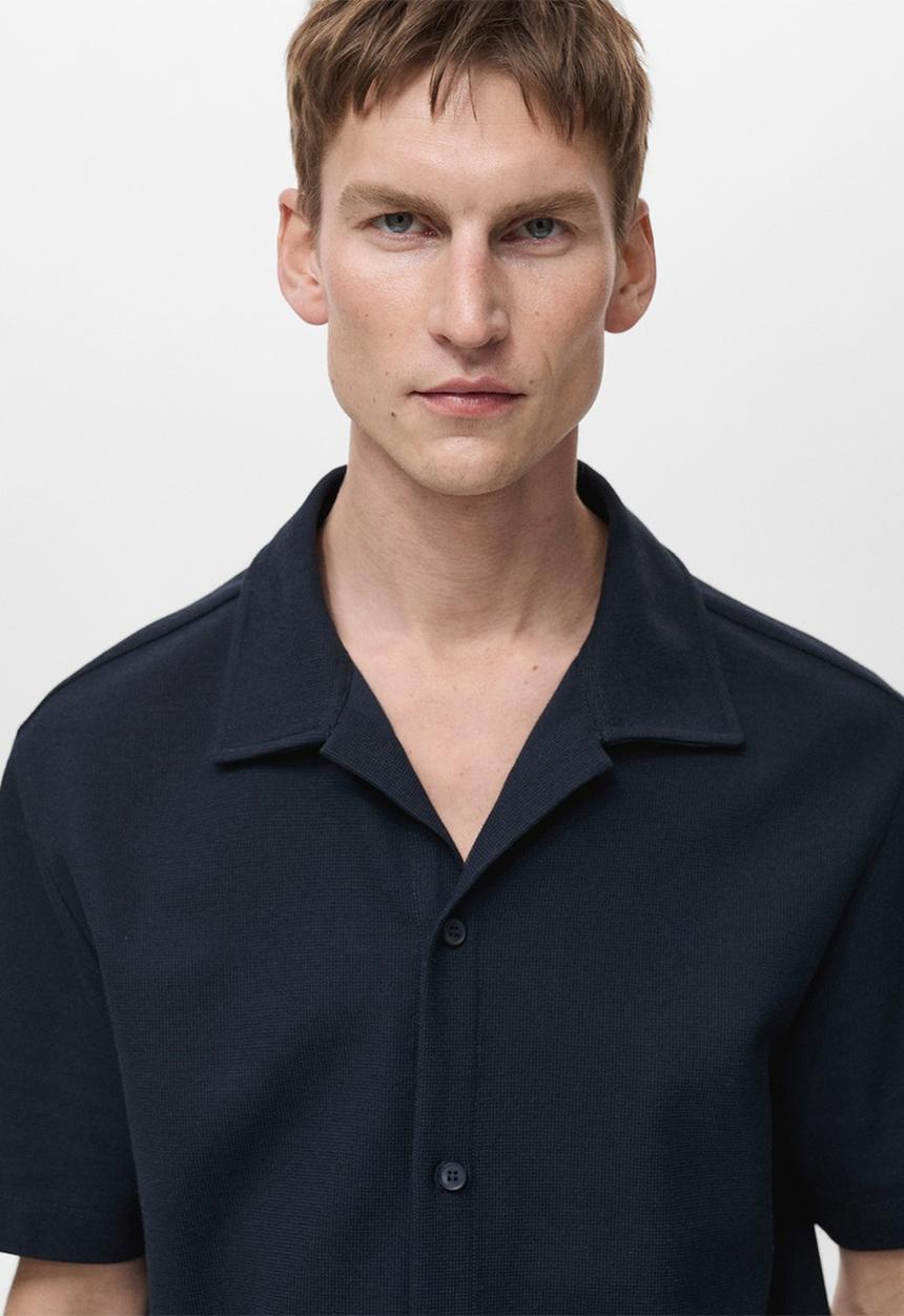 MANGO - Polo shirt perec - navy