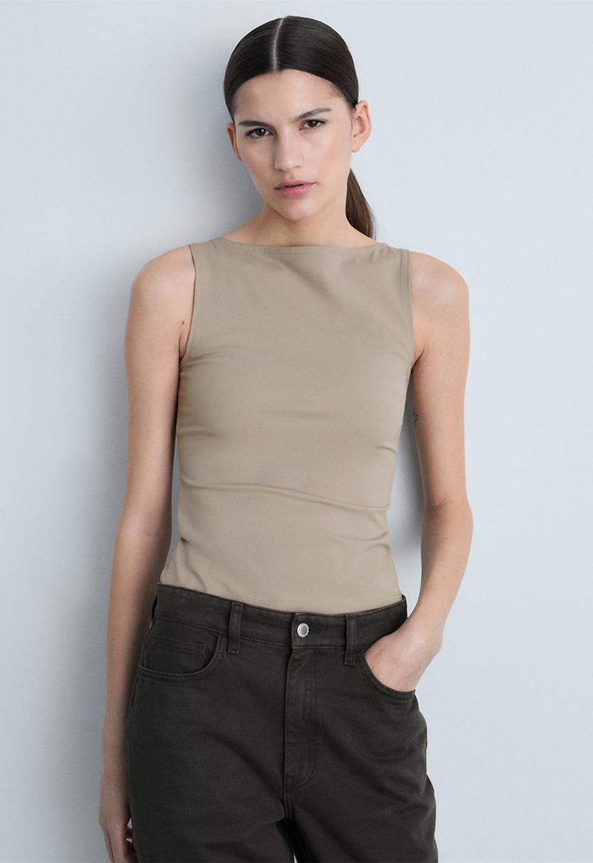 MANGO - Top Tecla - Light Pastel Brown