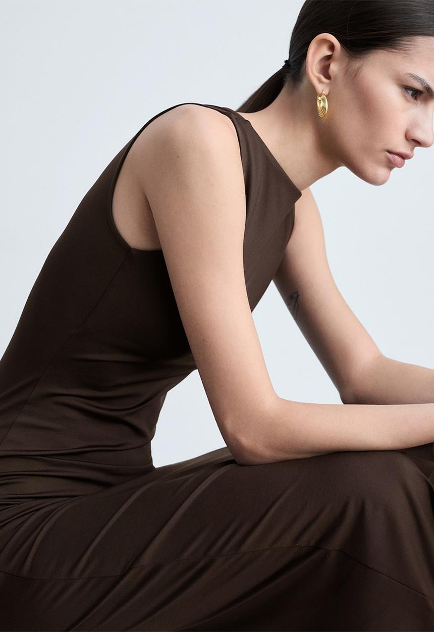 MANGO - Dress Luisa - Brown