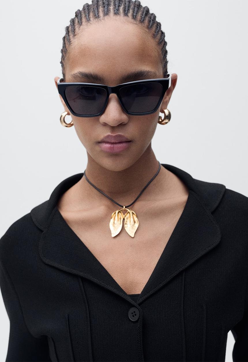 MANGO - Jacket Adrap - Black