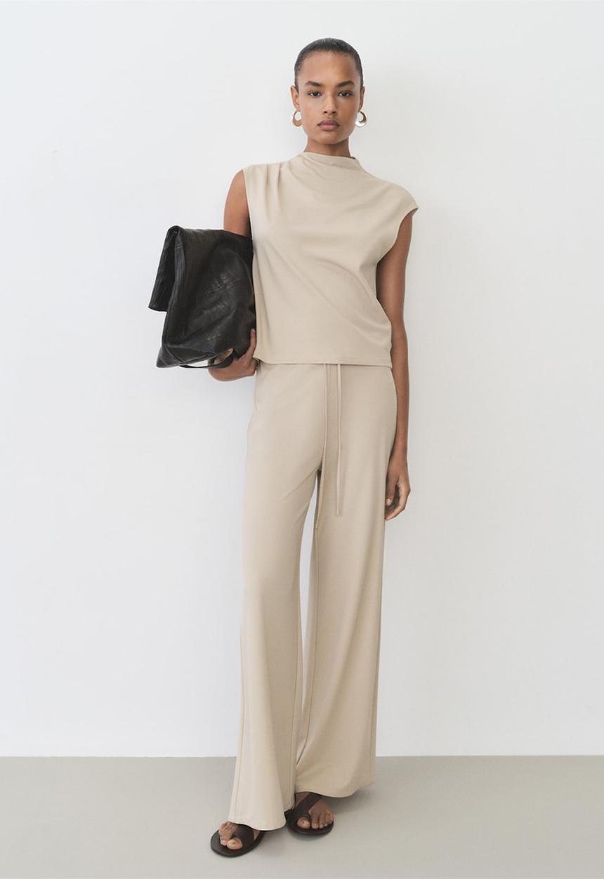 MANGO - T-Shirt Candela - Light Pastel Brown