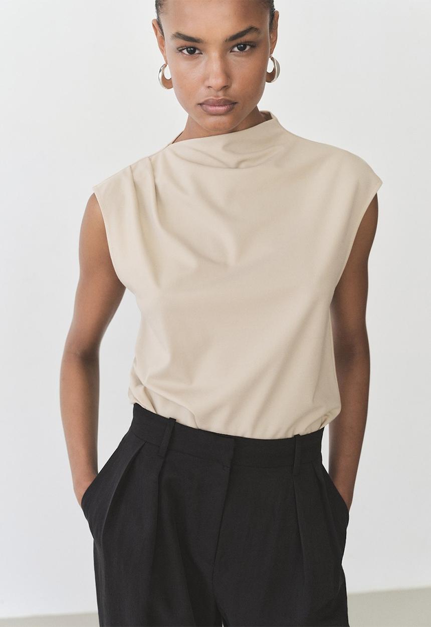 MANGO - T-Shirt Candela - Light Pastel Brown