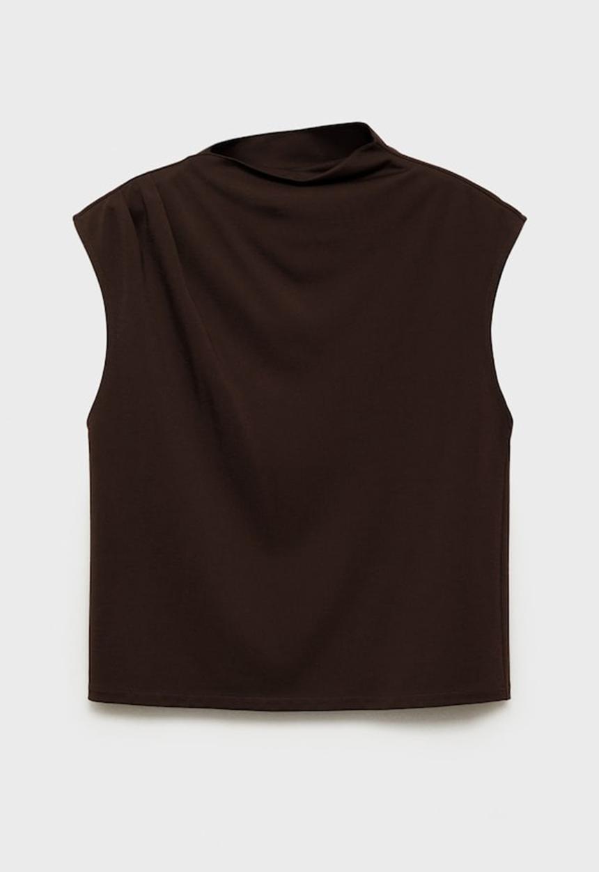 MANGO - T-Shirt Candela - Dark Brown