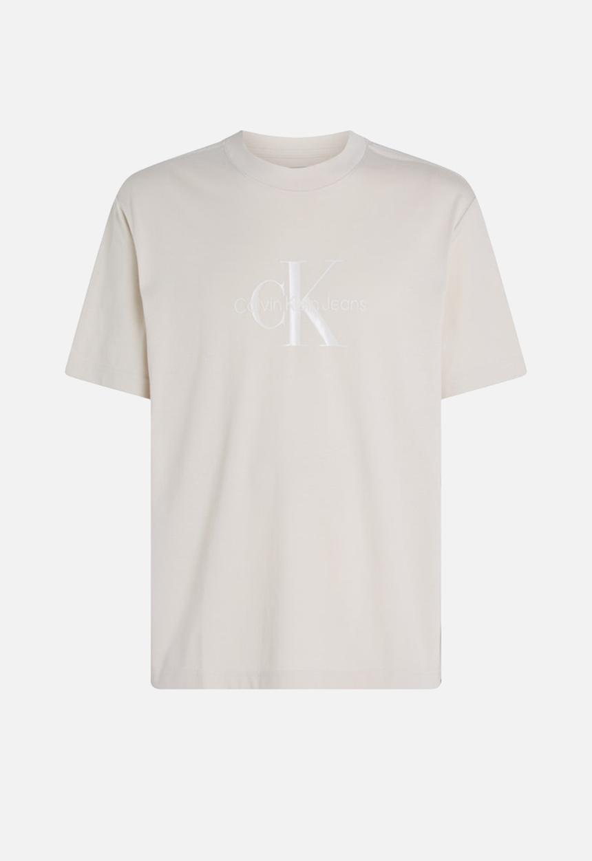 Calvin Klein - Shiny monologo tee - moonbeam