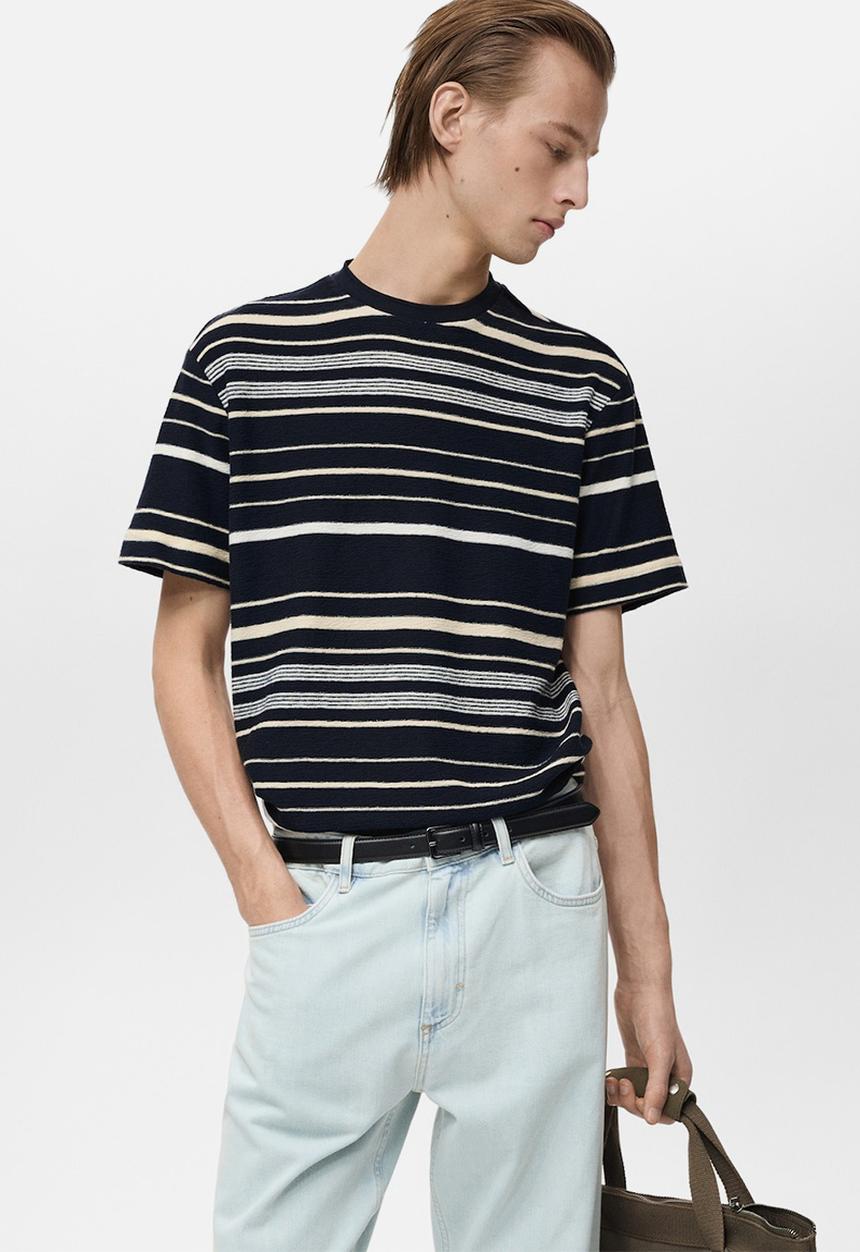 MANGO - T-SHIRT ROGER - NAVY