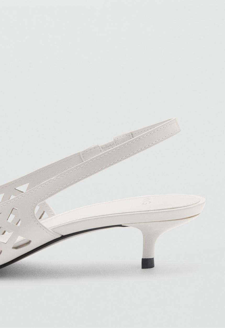 MANGO - Dot heel - white