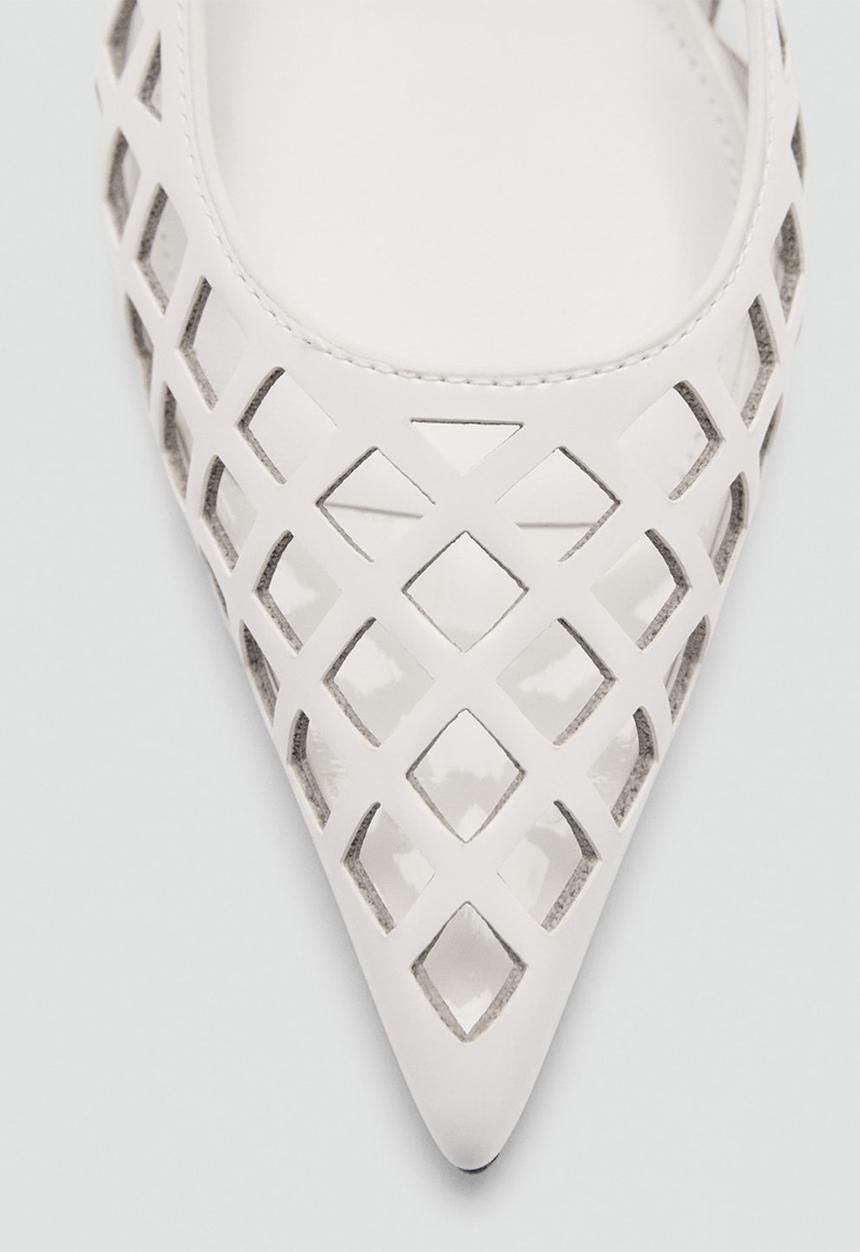 MANGO - Dot heel - white