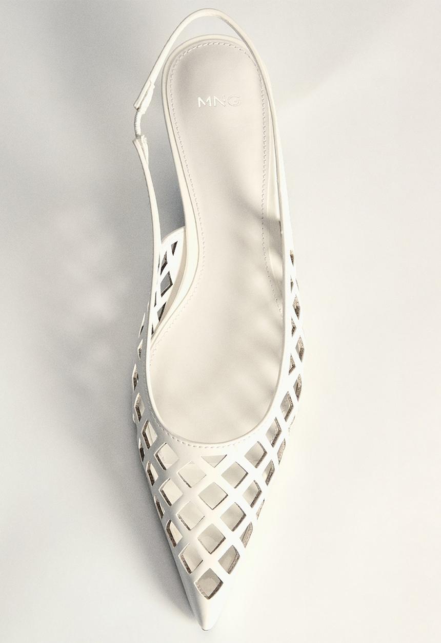 MANGO - Dot heel - white