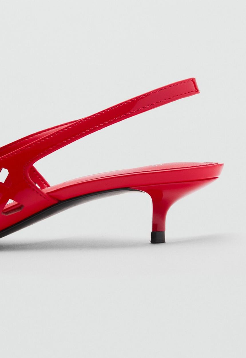 MANGO - Dot heel - red