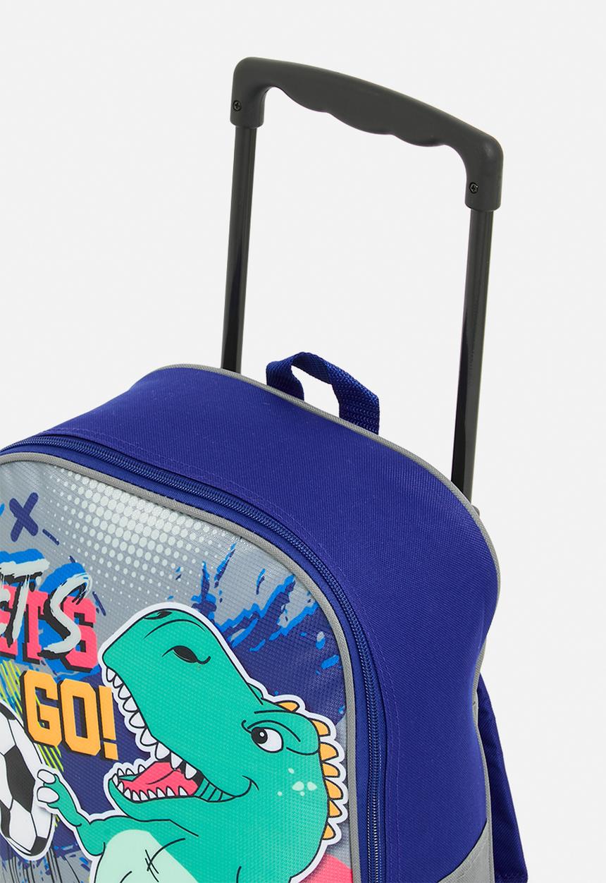 Character Group - T-rex trolley bag - green & blue