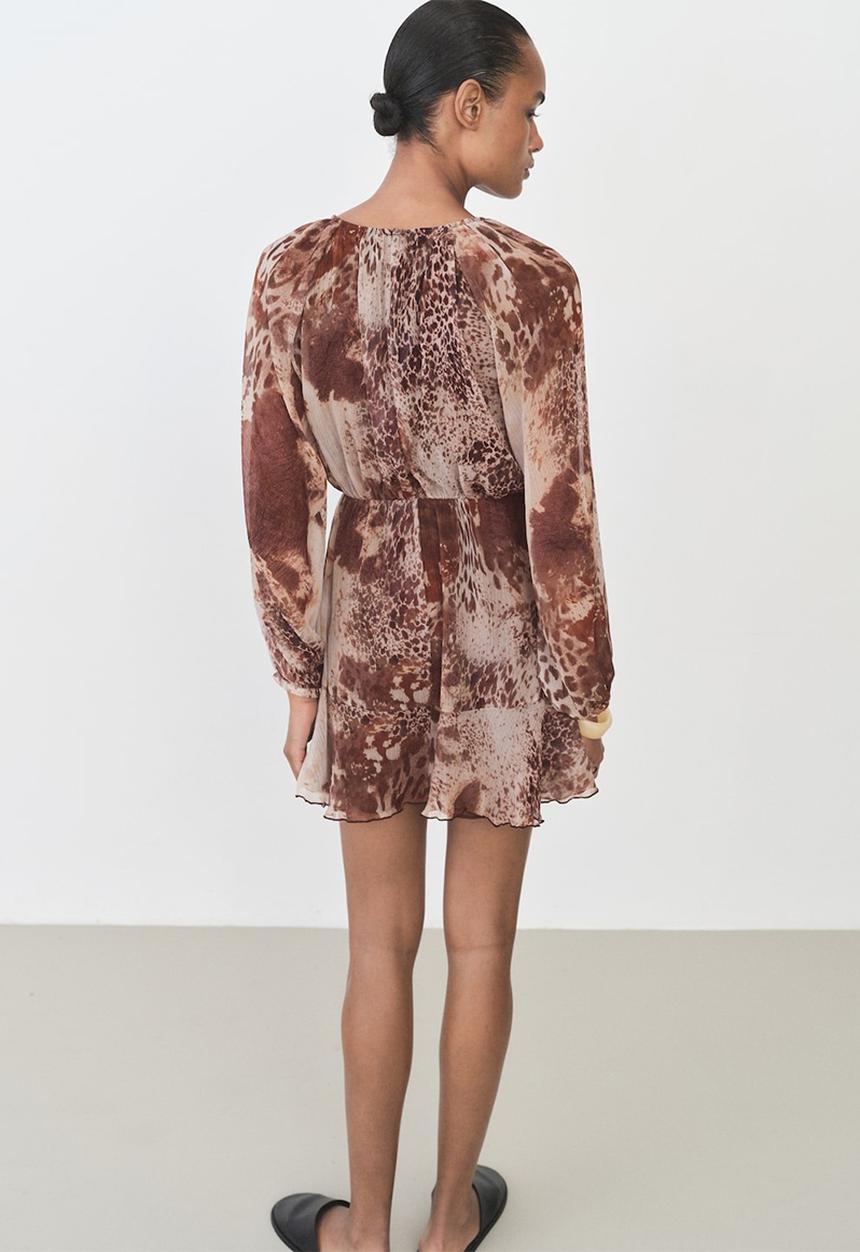 MANGO - Dress Butcher - Brown