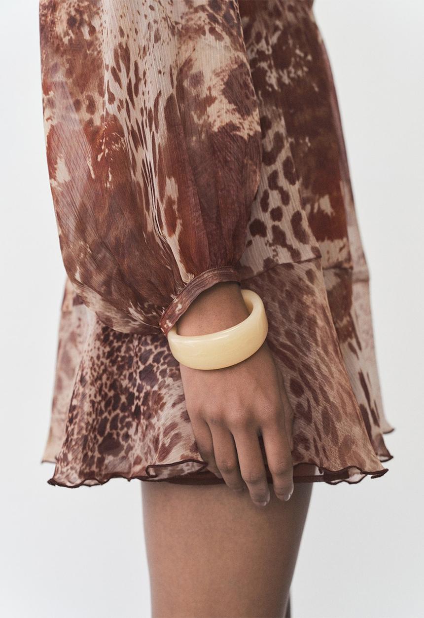 MANGO - Dress Butcher - Brown