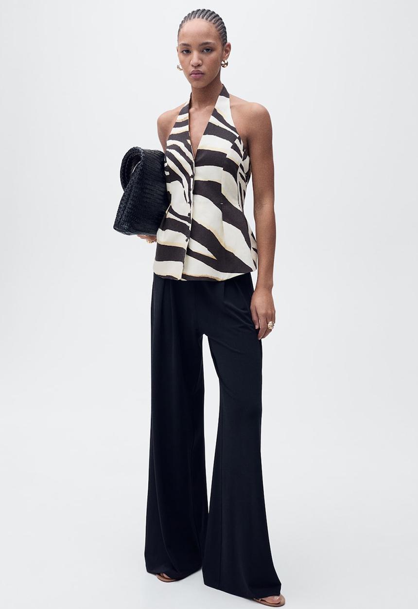 MANGO - Vest Zebra - Light Beige