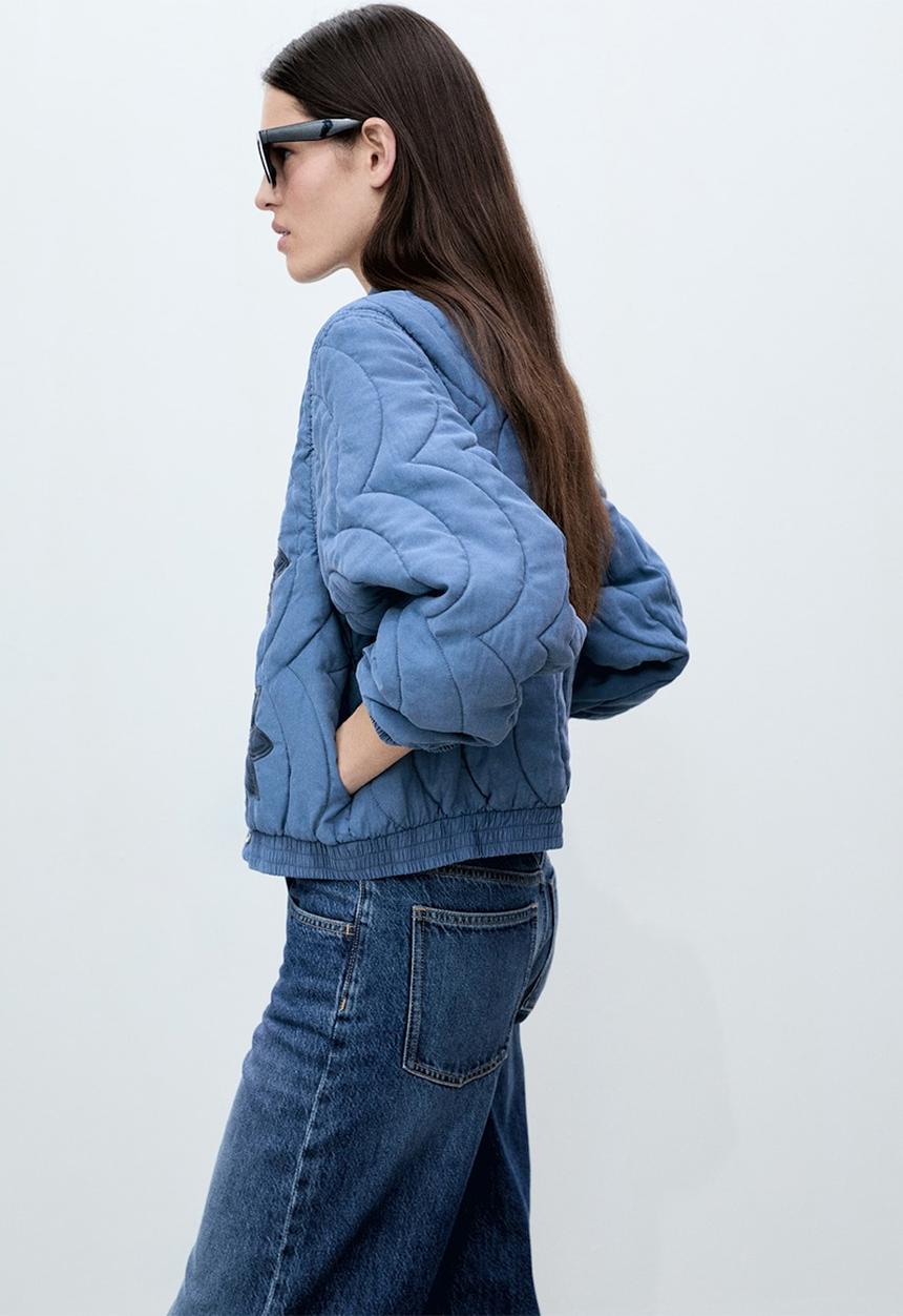 MANGO - Jacket Puzzle - Medium Blue
