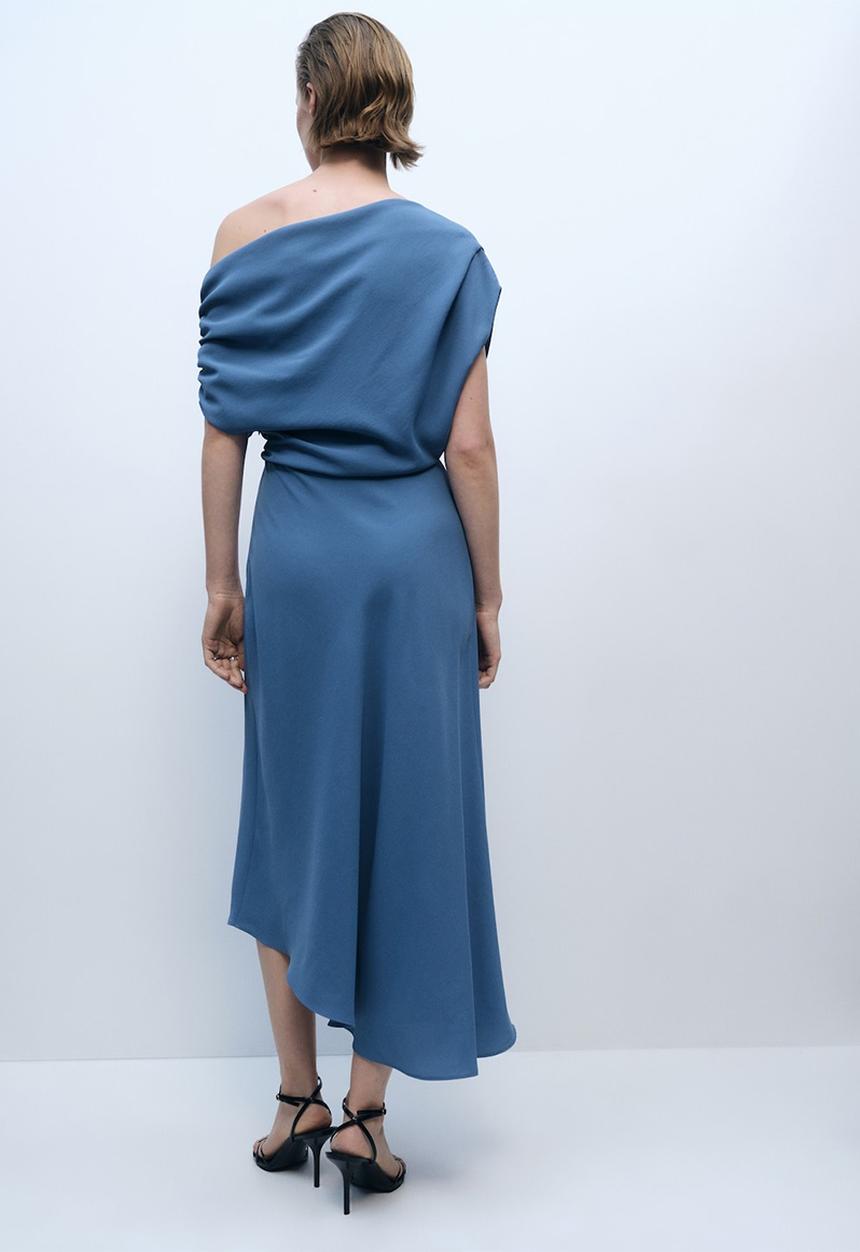 MANGO - Dress Marina - Medium Blue