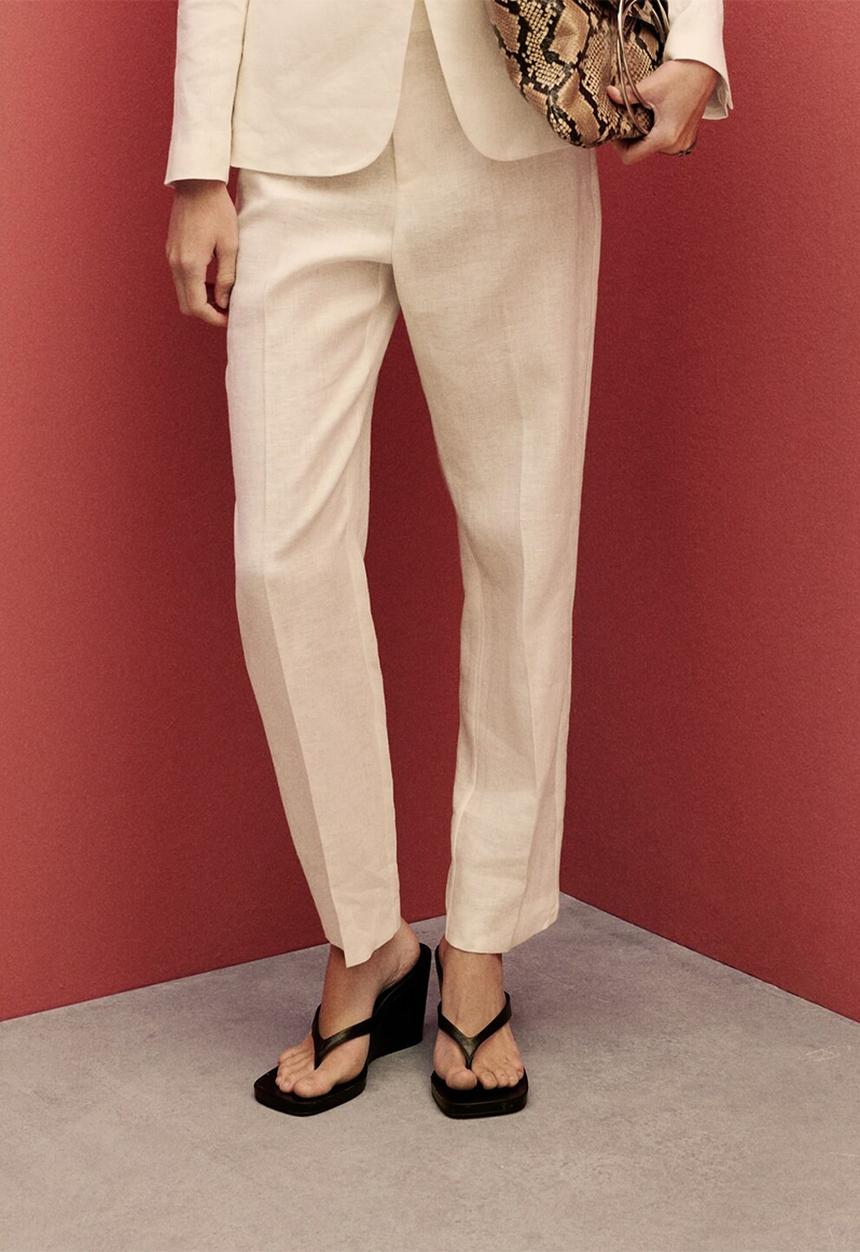 MANGO - Trousers Boreli - Natural