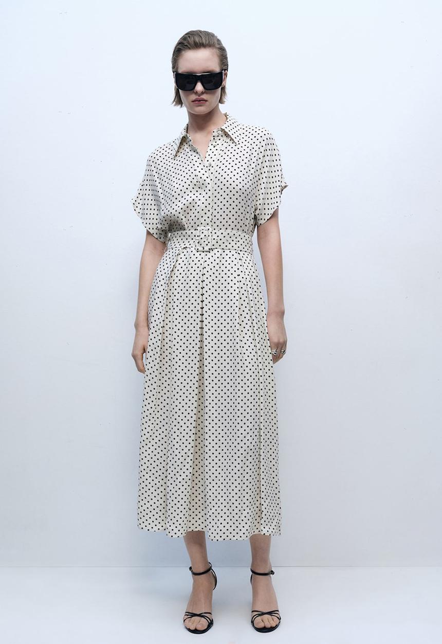 MANGO - Dress Adela - Natural