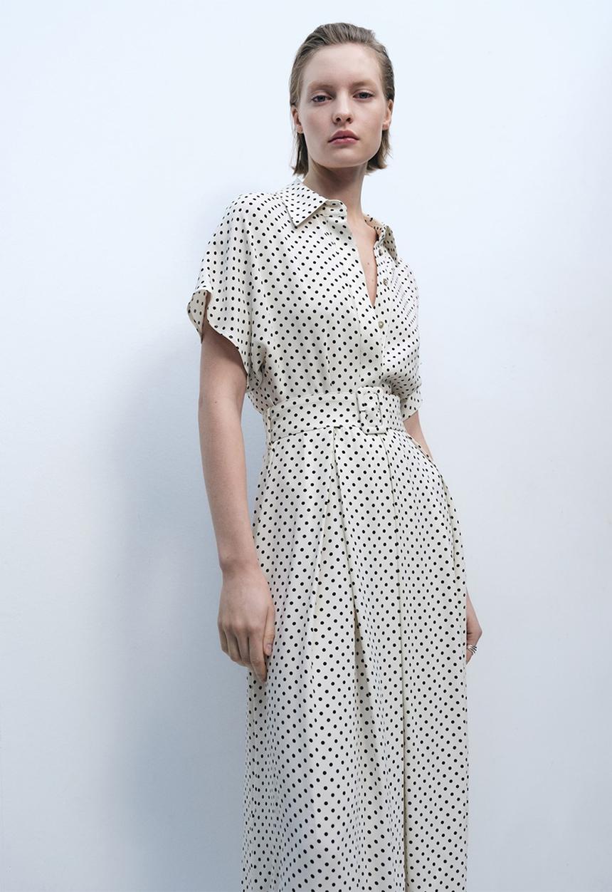 MANGO - Dress Adela - Natural
