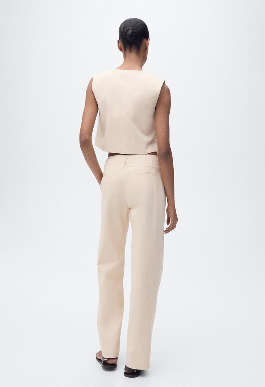 MANGO - Trousers Padua - Light Beige
