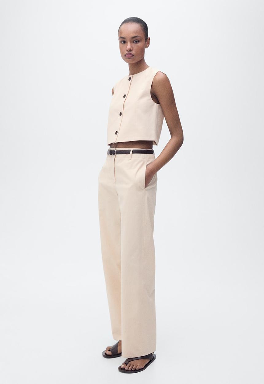 MANGO - Trousers Padua - Light Beige