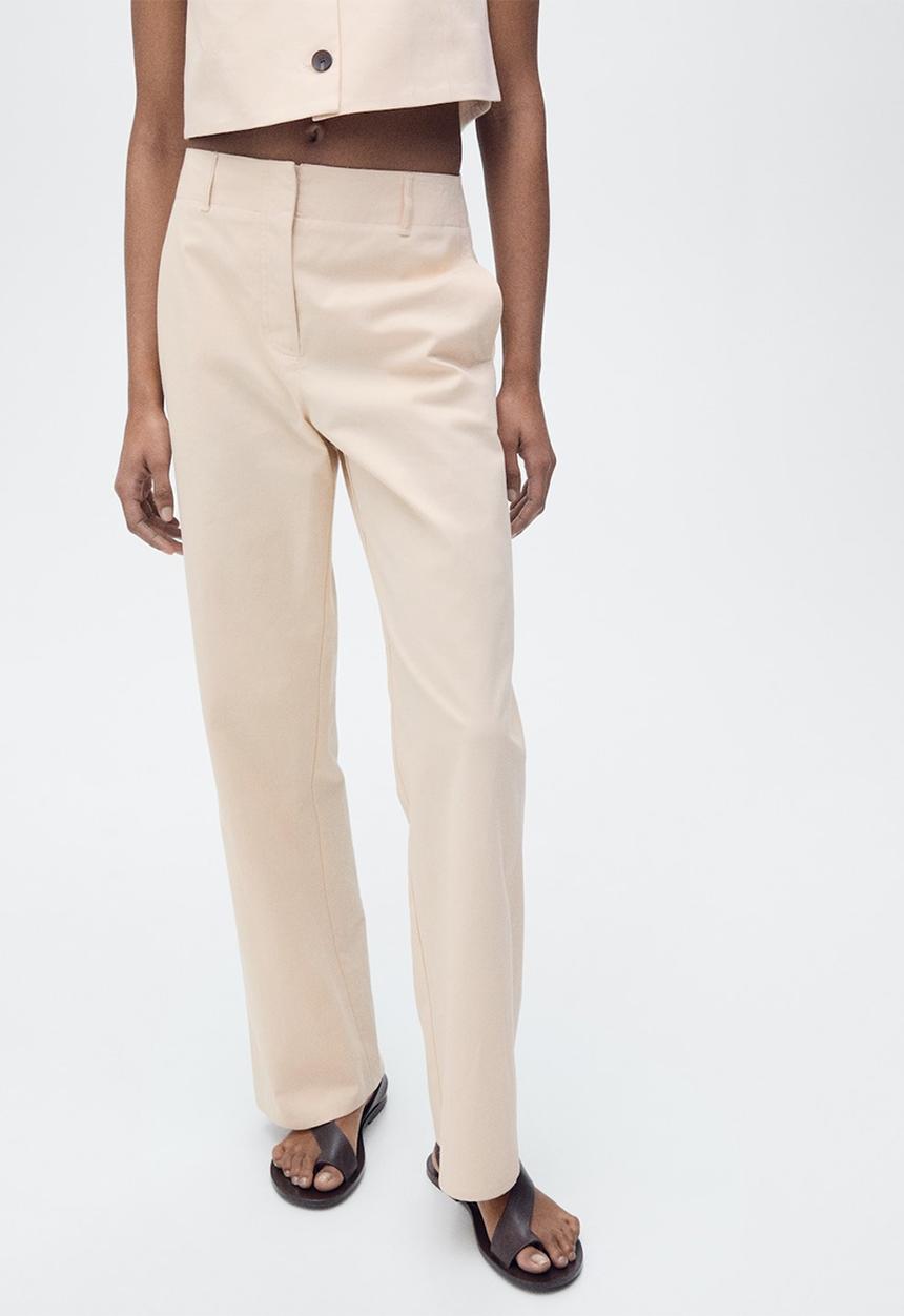 MANGO - Trousers Padua - Light Beige