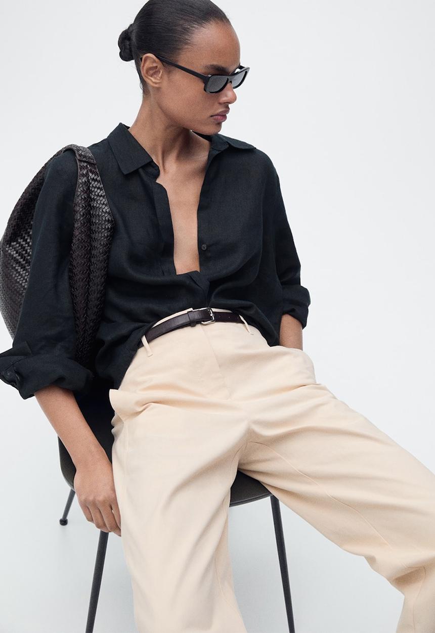 MANGO - Trousers Padua - Light Beige