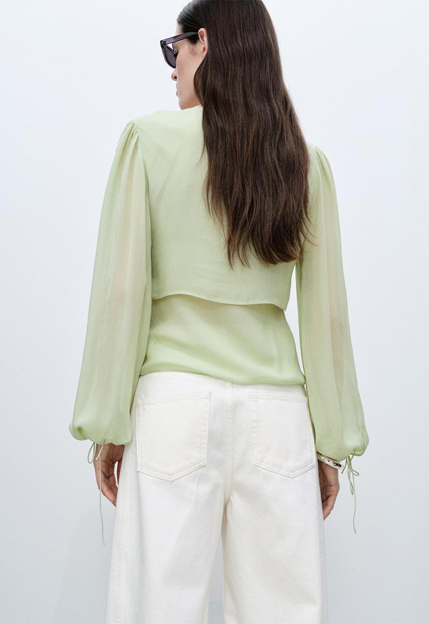 MANGO - Blouse Springy - Green