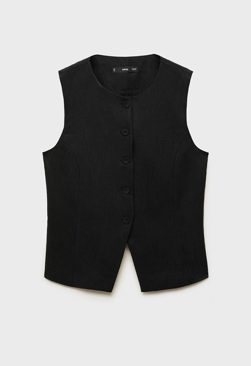 MANGO - Vest Amalfi - Black