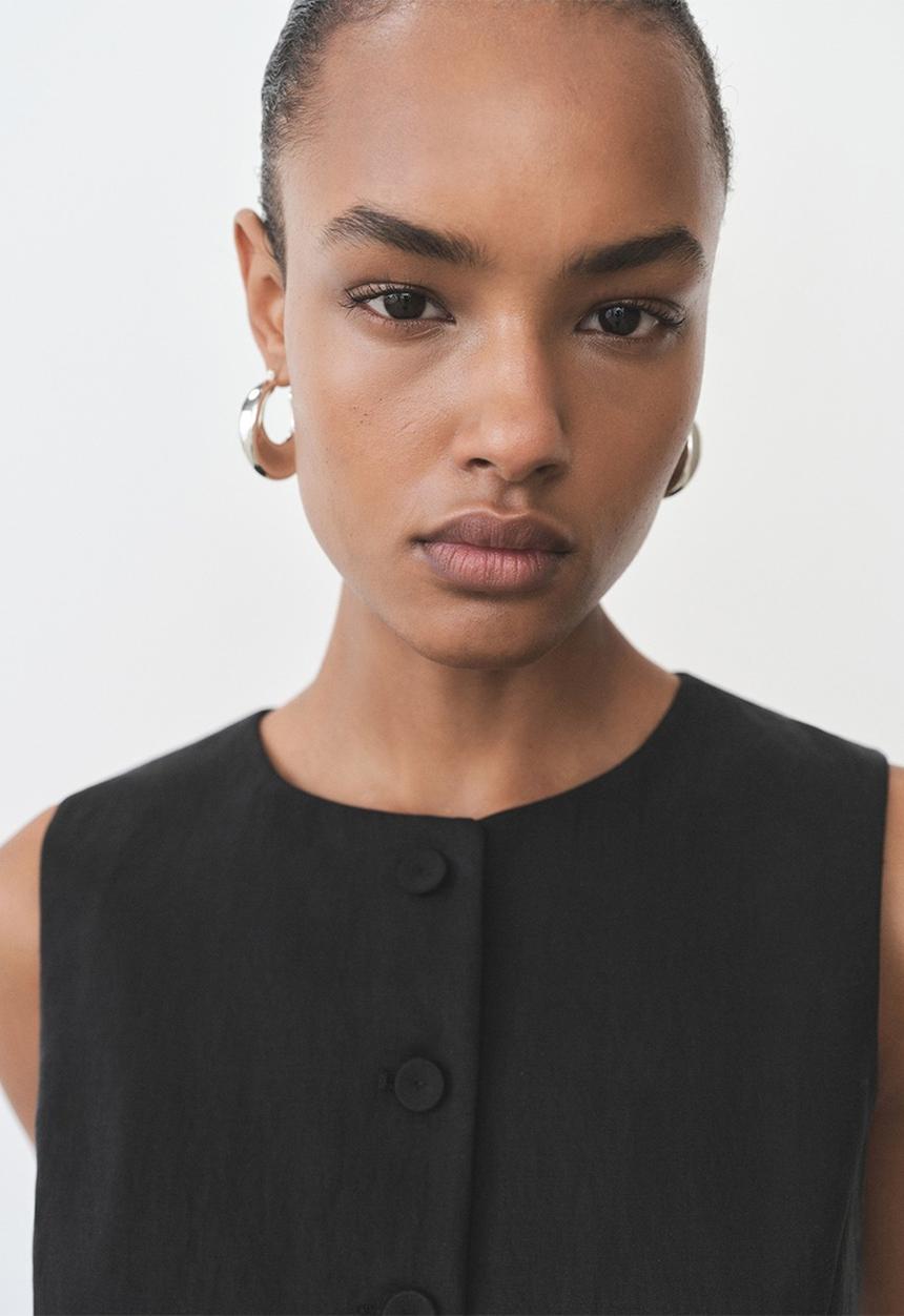 MANGO - Vest Amalfi - Black
