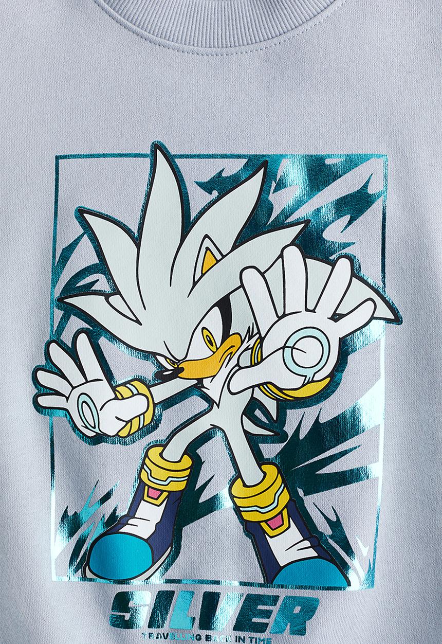 H&M - Motif-detail sweatshirt - grey sonic the hedgehog