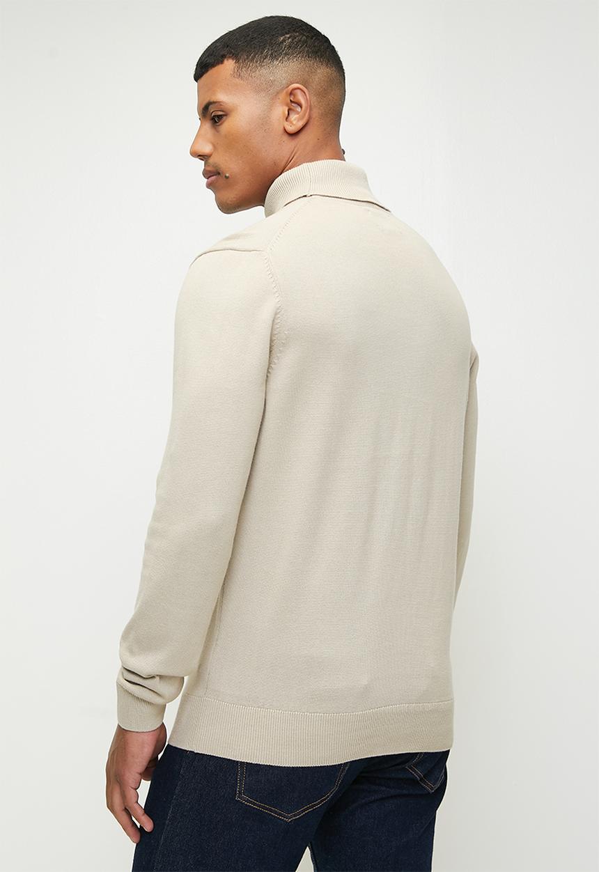 Ben Sherman - Roll Neck Knit - Sustained Grey