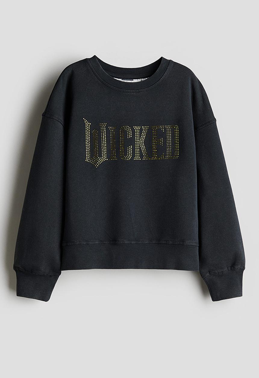 H&M - Embellished sweatshirt - dark grey wicked