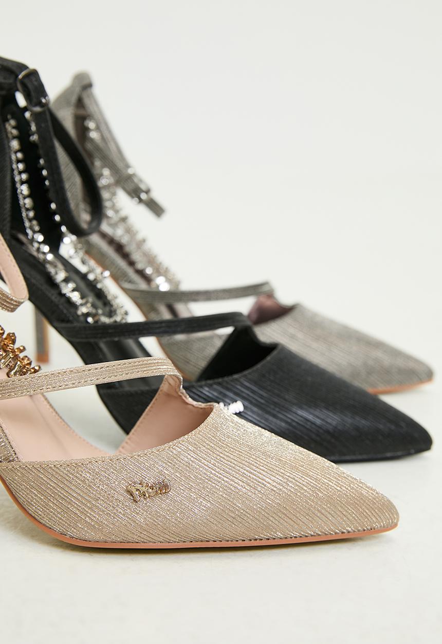 Plum - Minaca ankle strap - rose gold