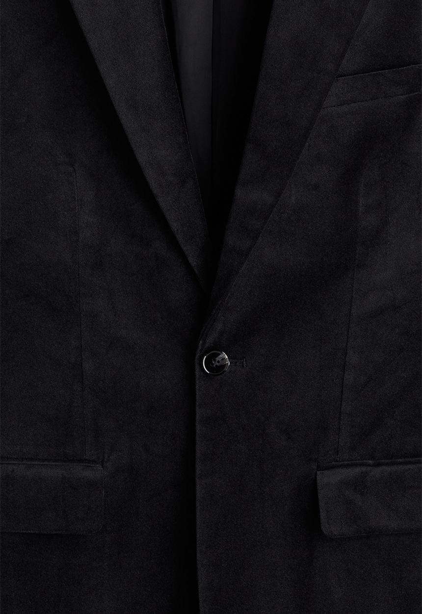 H&M - Slim fit velvet jacket - navy blue