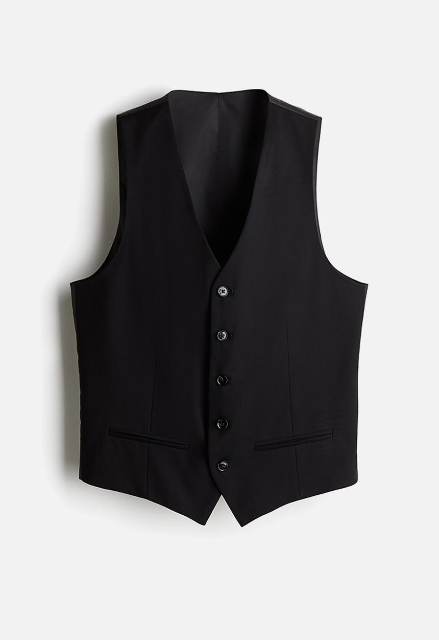 H&M - Slim fit suit waistcoat - black