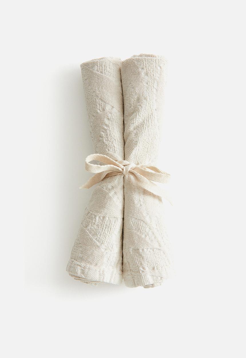 H&M - 2-Pack cotton napkins - light beige
