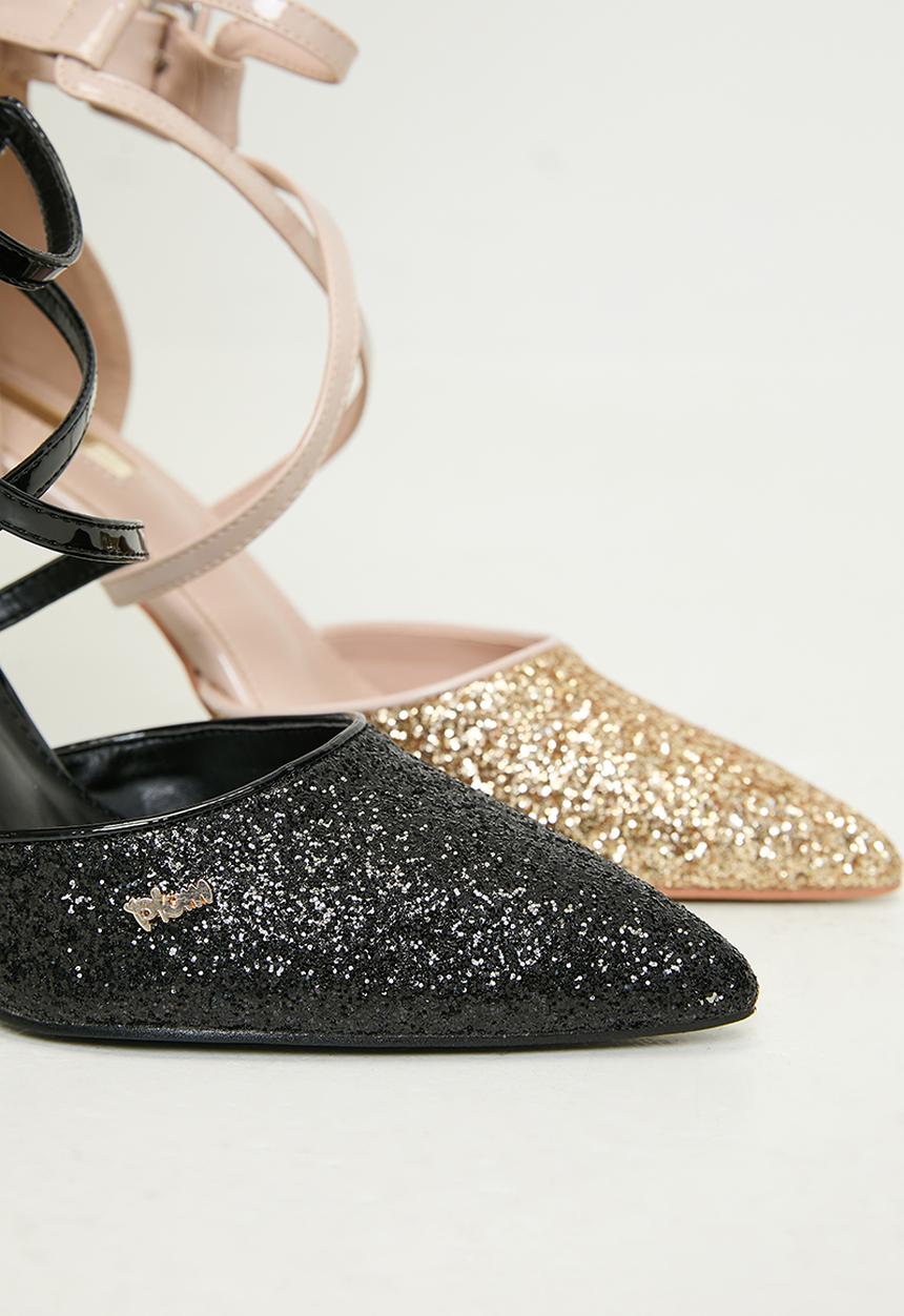 Plum - Glamper ankle strap - black